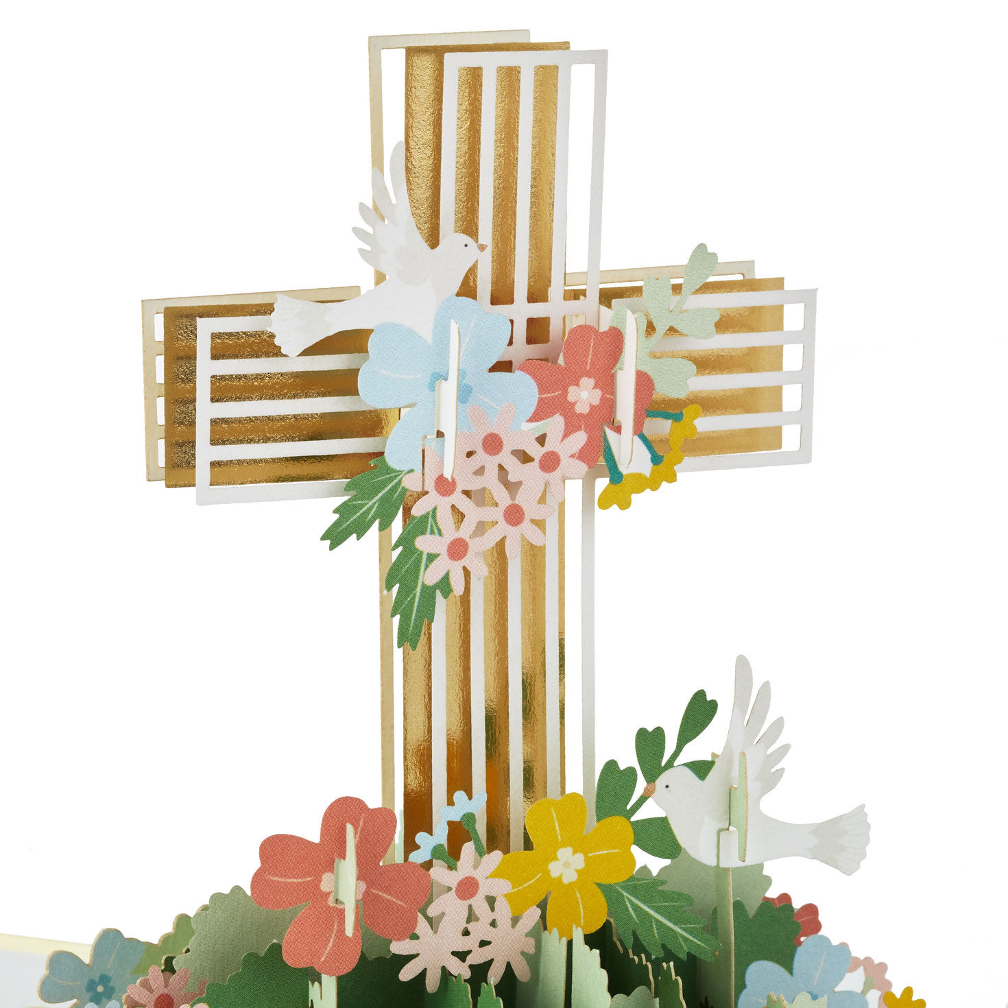 Cross With Flowers Religious PopUp Card Greeting Cards Hallmark