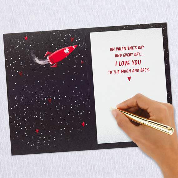 Love You to the Moon and Back Romantic Valentine's Day Card, , large image number 6