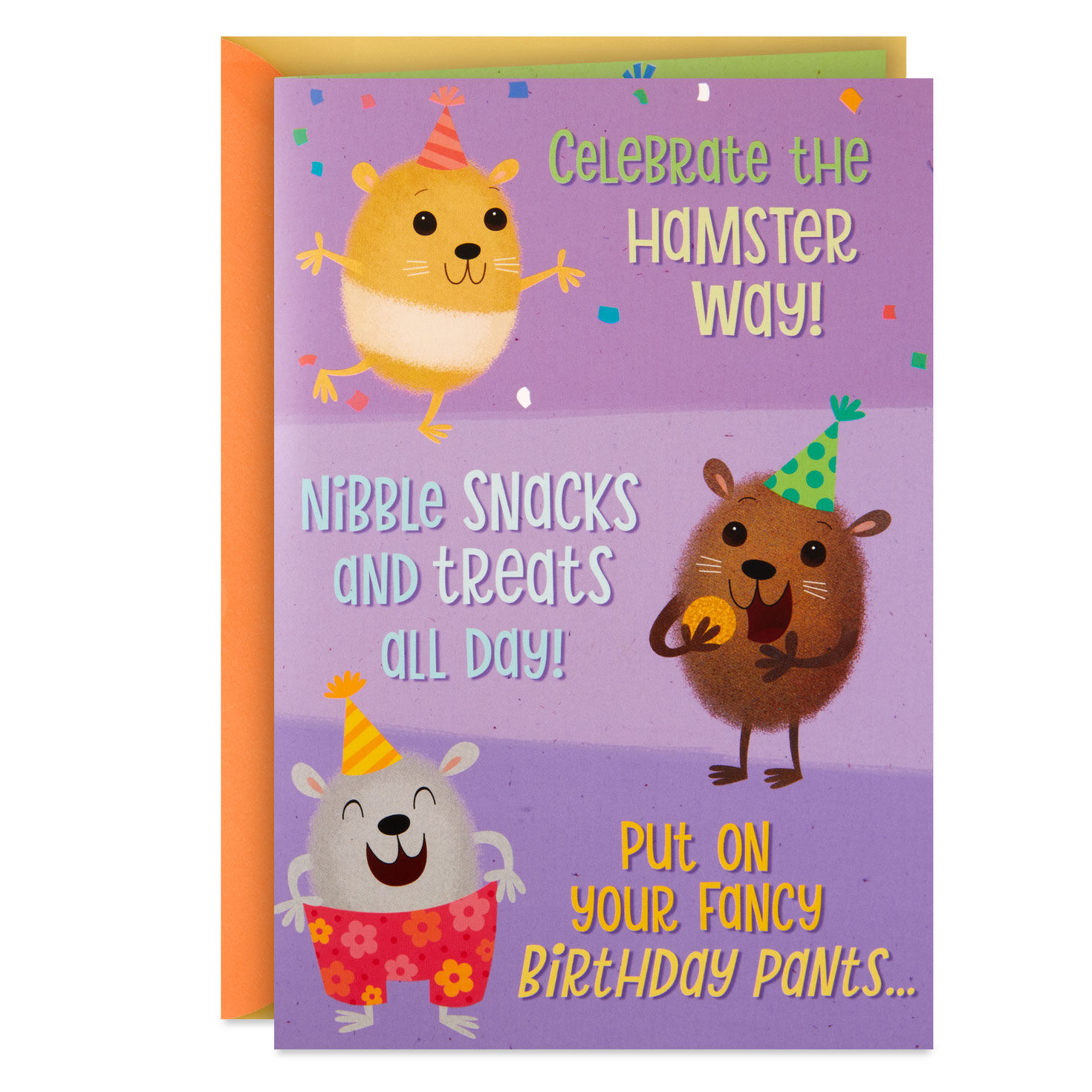 Hamster Party Funny Musical Birthday Card for Kids