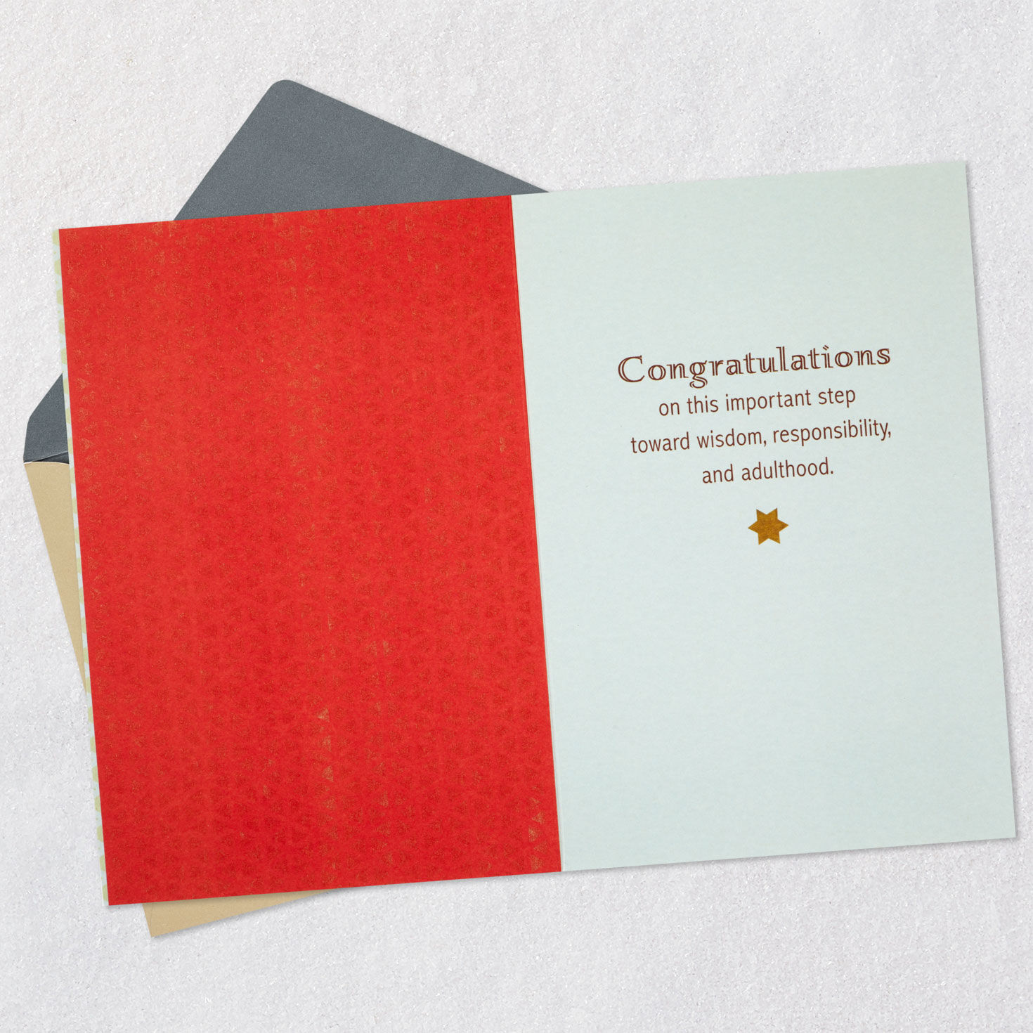Wisdom, Responsibility and Adulthood Bar Mitzvah Card, , large image number 3