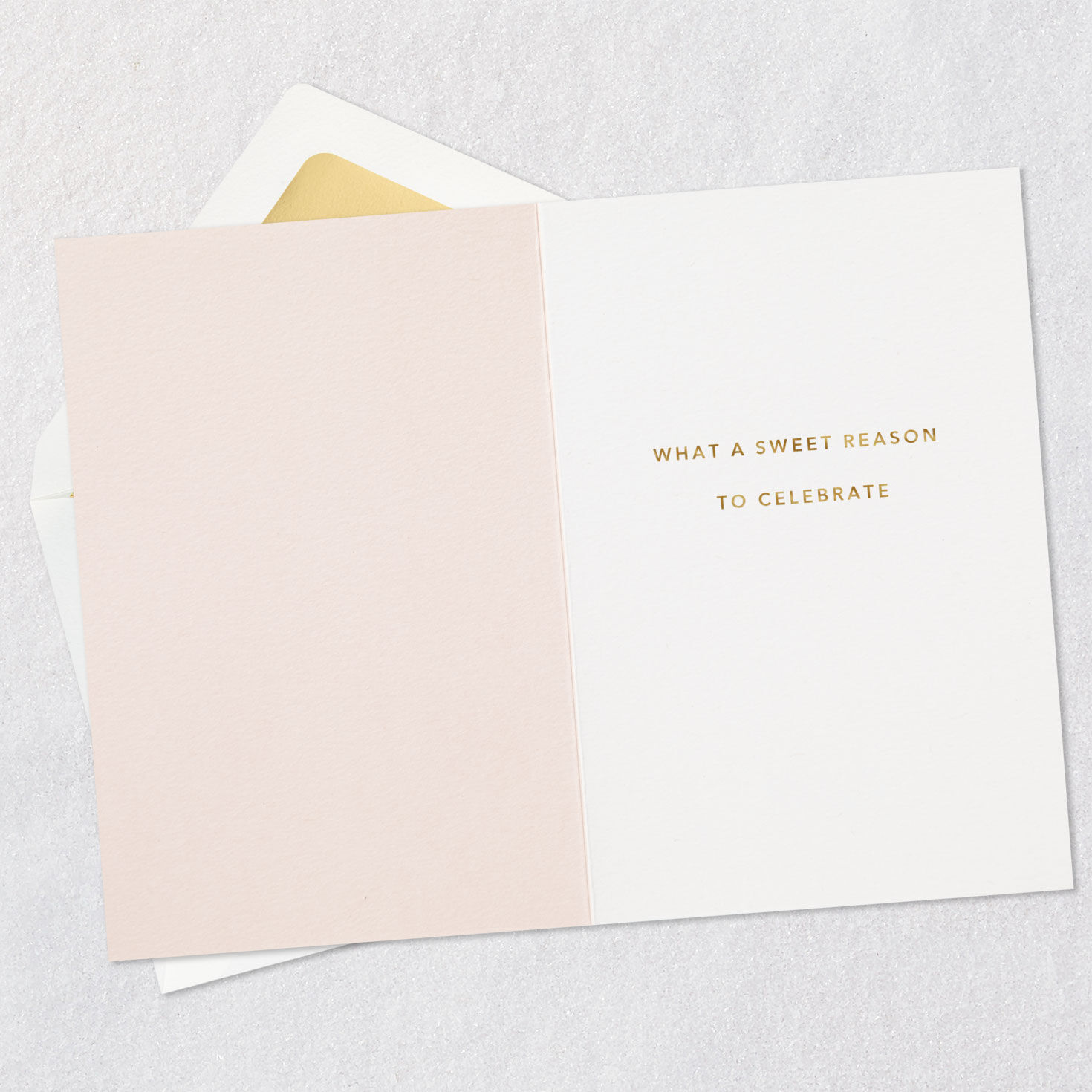 Modern Stacked Lettering New Baby Girl Card  image number 3