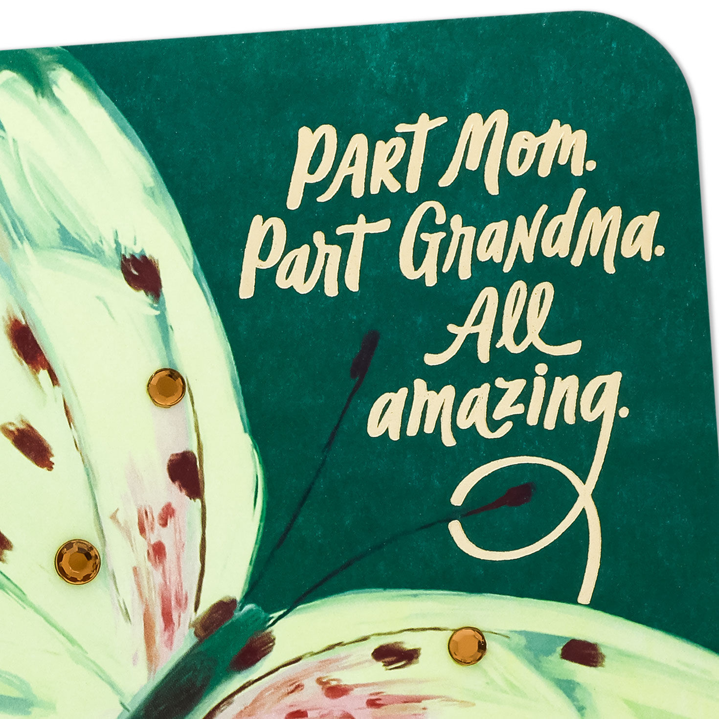Butterfly Birthday Card for Mom and Grandma Card Front Detail image number 5
