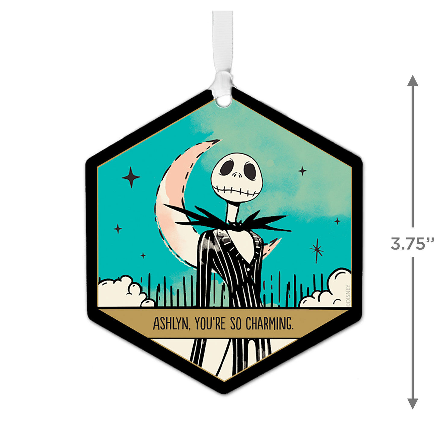 Disney Tim Burton's The Nightmare Before Christmas Metal Personalized Ornament, Custom Text for only USD 18.99 | Hallmark