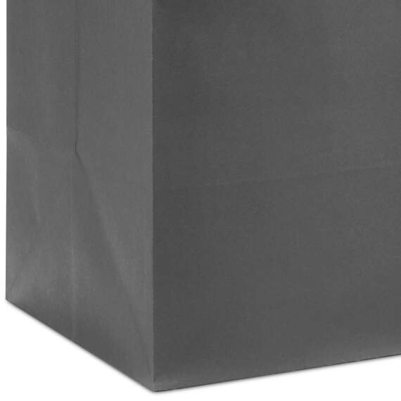 15" Gray Extra-Deep Gift Bag, Gray, large image number 5