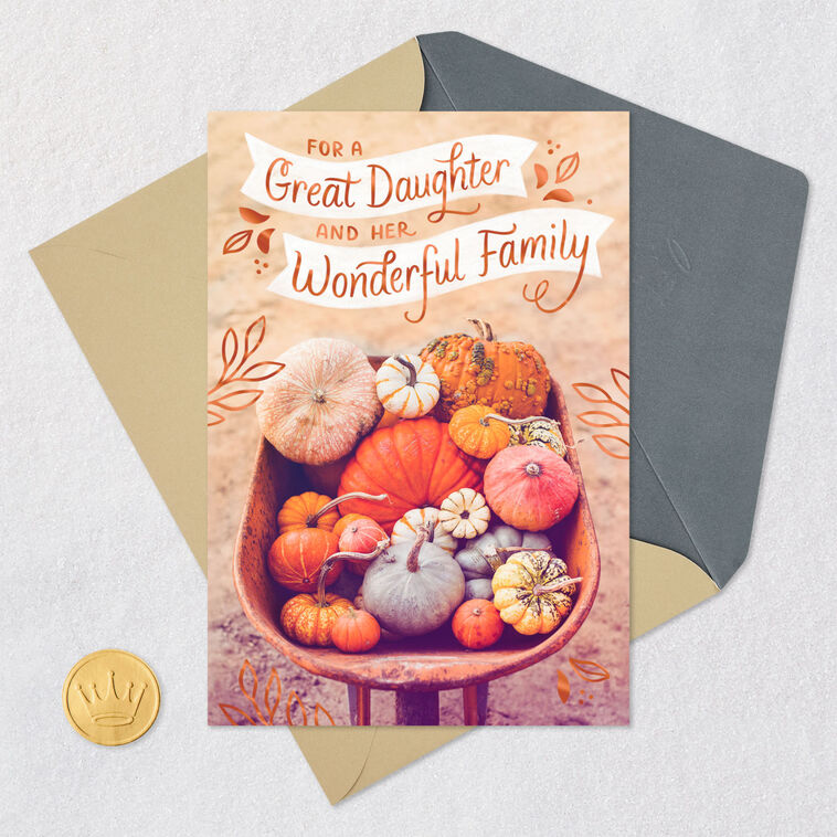 Blessings Big and Small Thanksgiving Card for Daughter and Family, , large image number 5