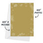 Faded Gold Bubbles Personalized Holiday Photo Card Card back with Envelope indicating personalization image number 3
