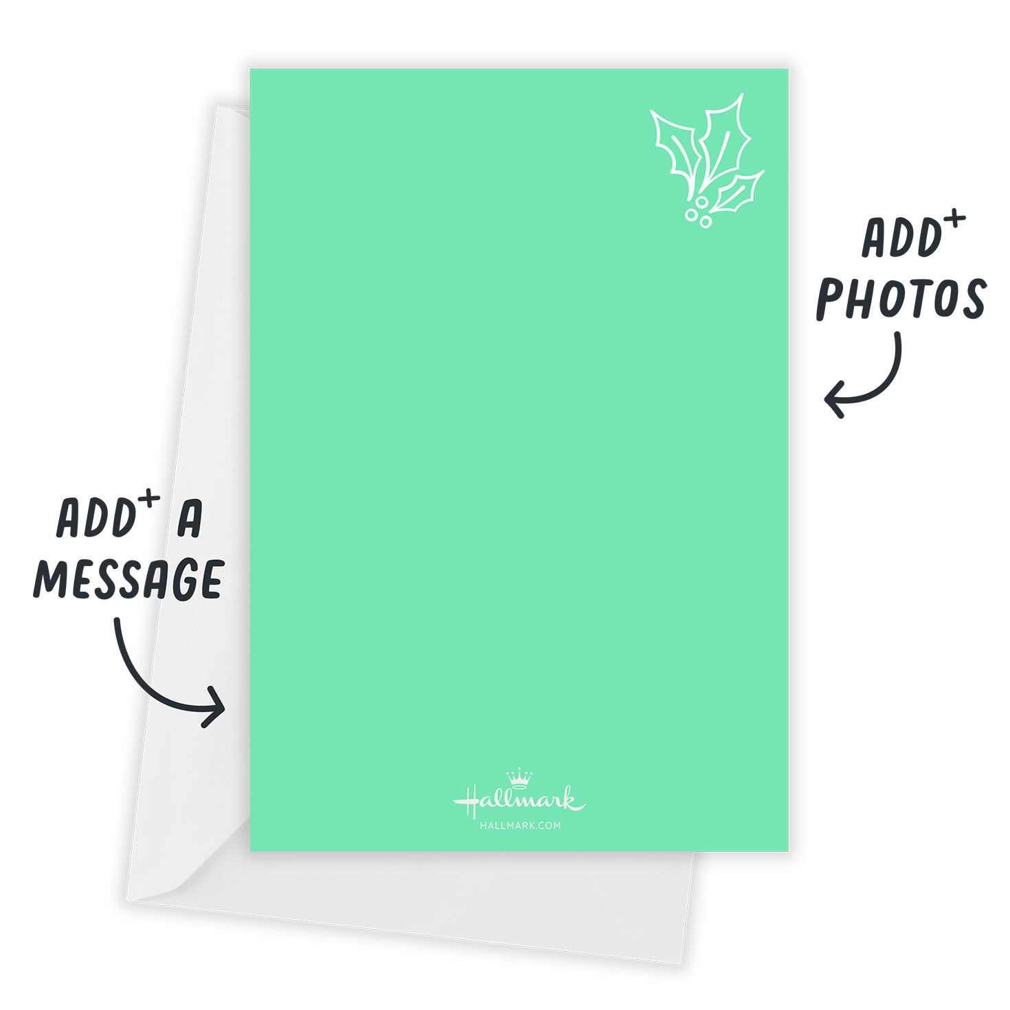 Merry Freaking Christmas Personalized Photo Card Open Card with Envelope indicating personalization image number 3