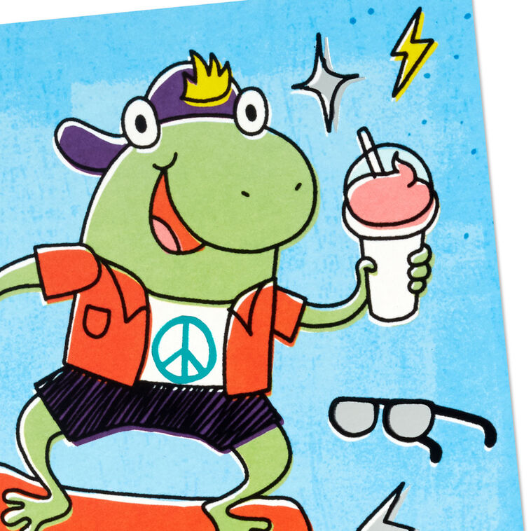 Toadally Cool Skateboard Birthday Card, , large image number 4