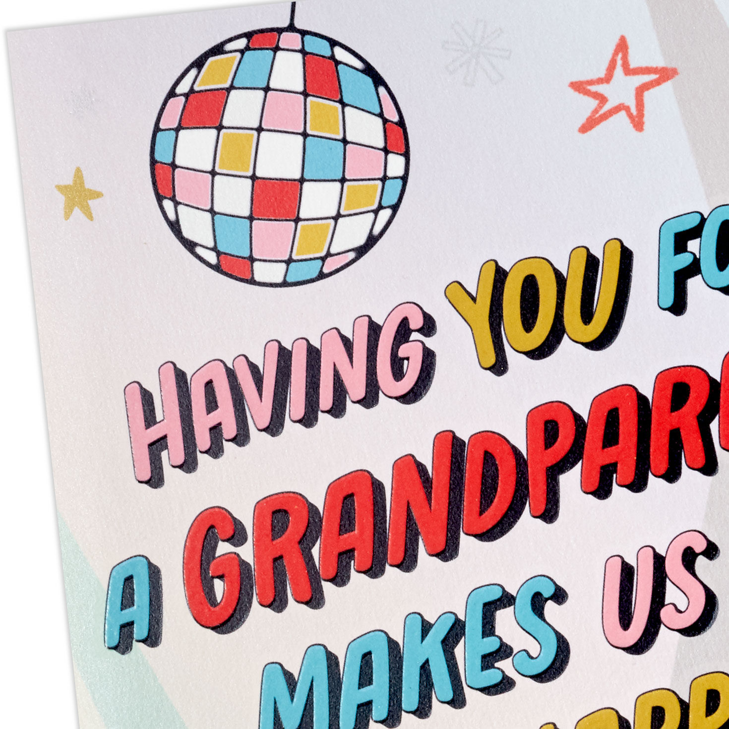 Disco Ball and Hearts Pop-Up Grandparents Day Card From Kids Card Cover Detail image number 4