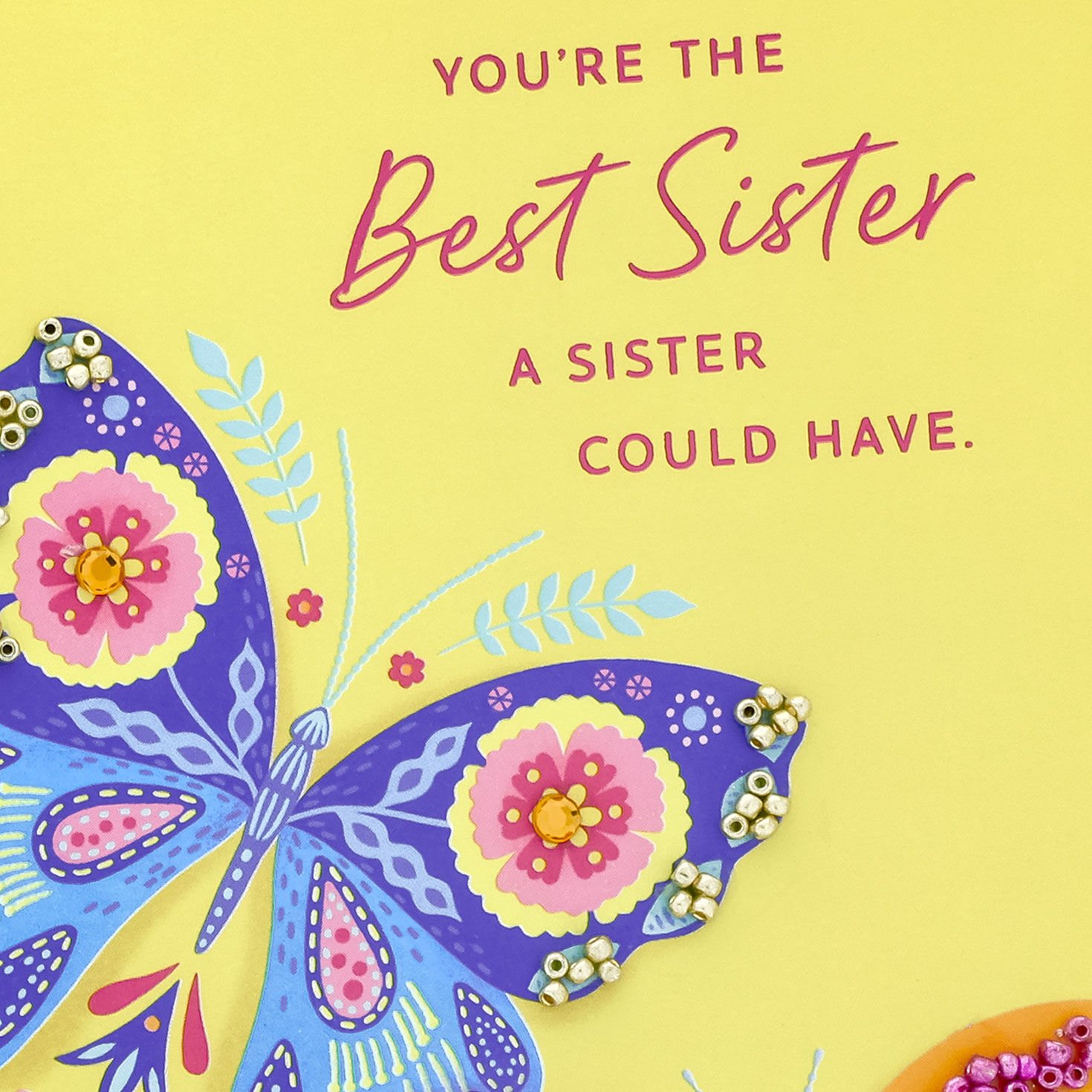 Butterflies Birthday Card for Sister Card Front Detail image number 5