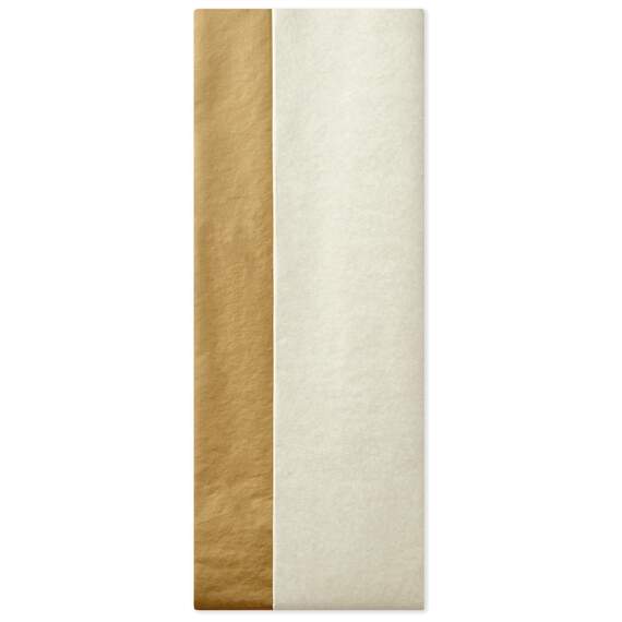 Gold and Ivory 2-Pack Tissue Paper, 6 sheets