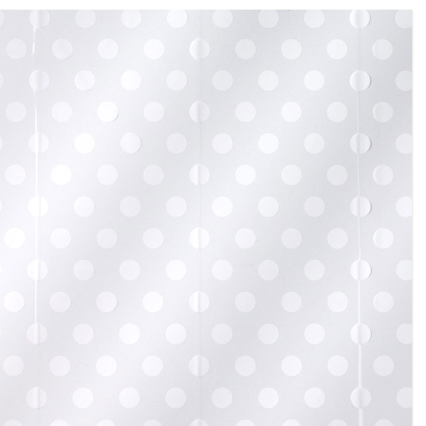 White Polka Dots on Cellophane Gift Wrap Roll, 17.5 sq. ft.