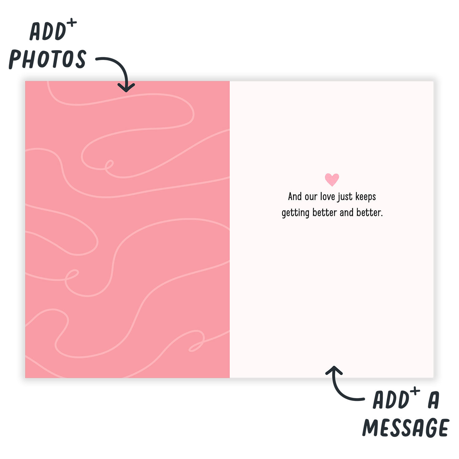 Pen Writing Hallmark Love Story Personalized Card  image number 3