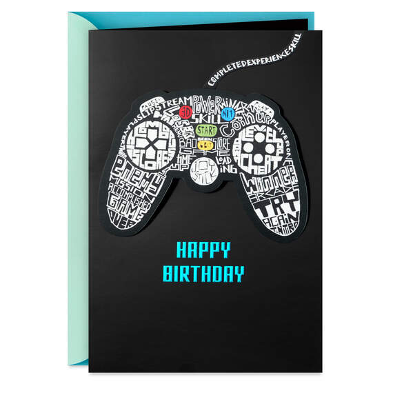 Another Level of Greatness Video Game Birthday Card, , large image number 1