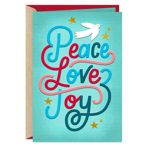 Peace, Love, Joy Christmas Card, , large image number 1