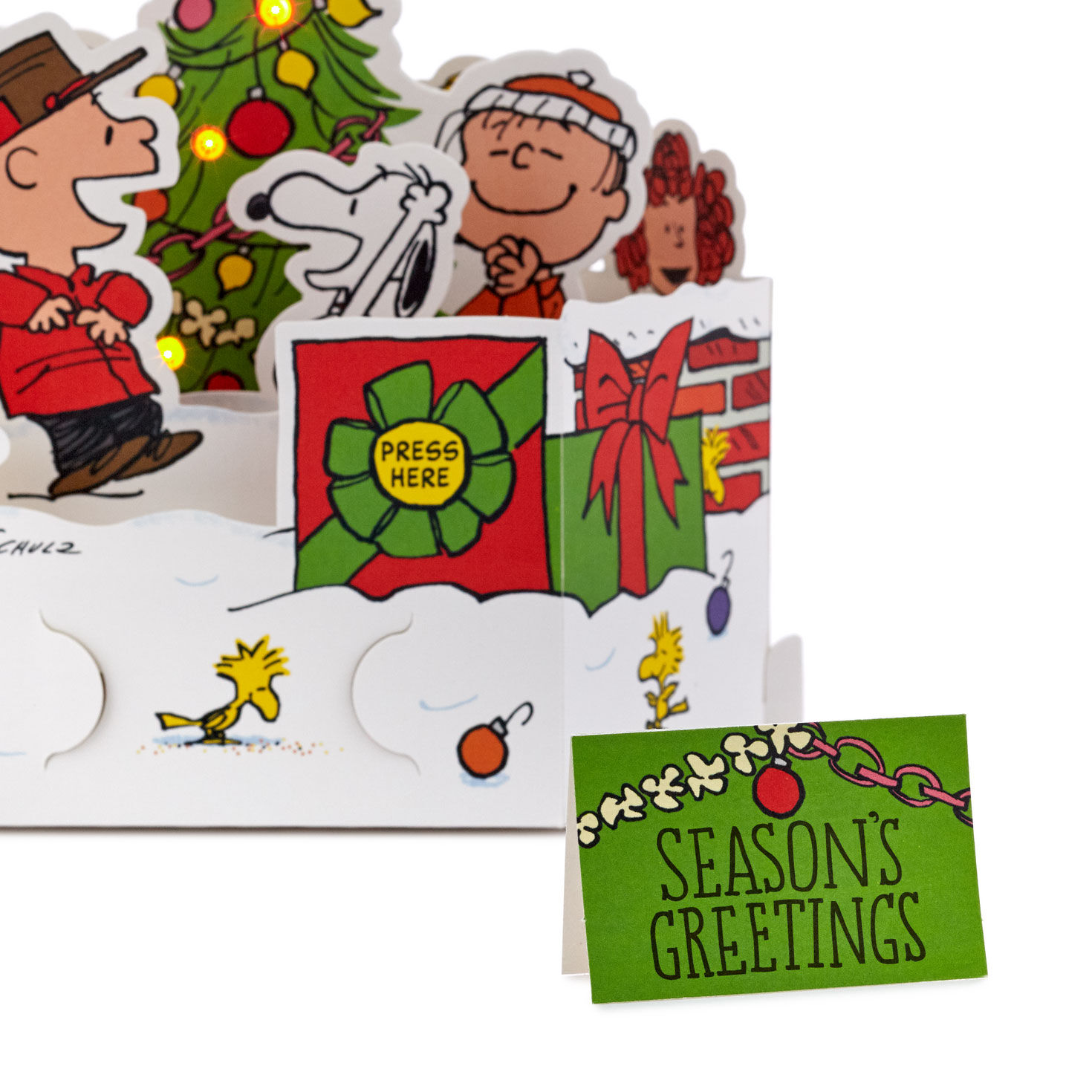 Peanuts Gang Christmas Card With Light and Sound attachment detail image number 3