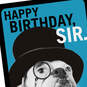 Dapper Bulldog Funny Birthday Card for Him, , large image number 4