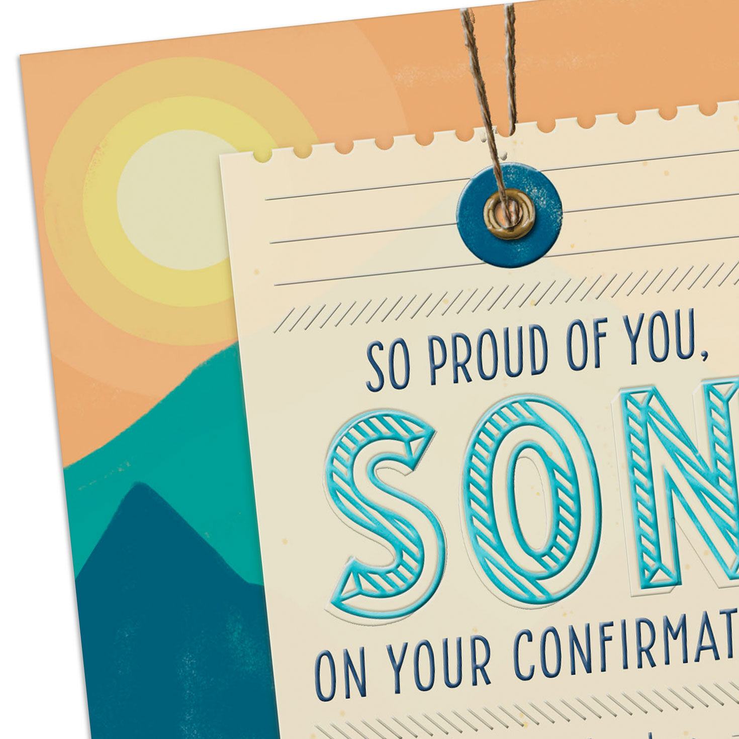 Sunrise Landscape Confirmation Card for Son Card Front Detail image number 5