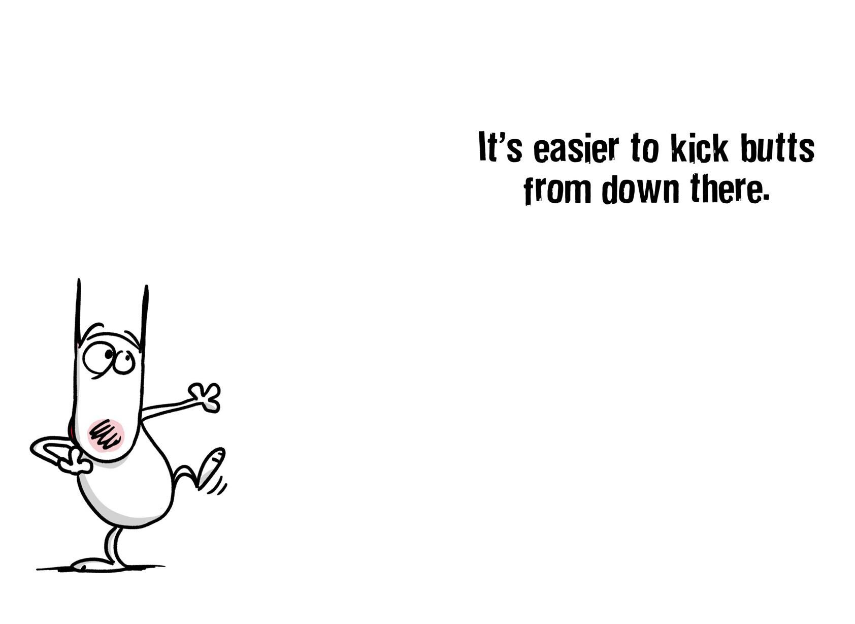 Maxine™ Kicking Butts Funny Encouragement Card
