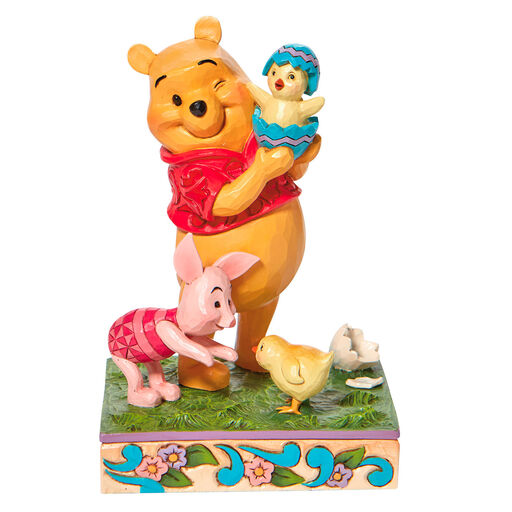 Jim Shore Disney Pooh and Piglet With Chicks Figurine, 5.7", 