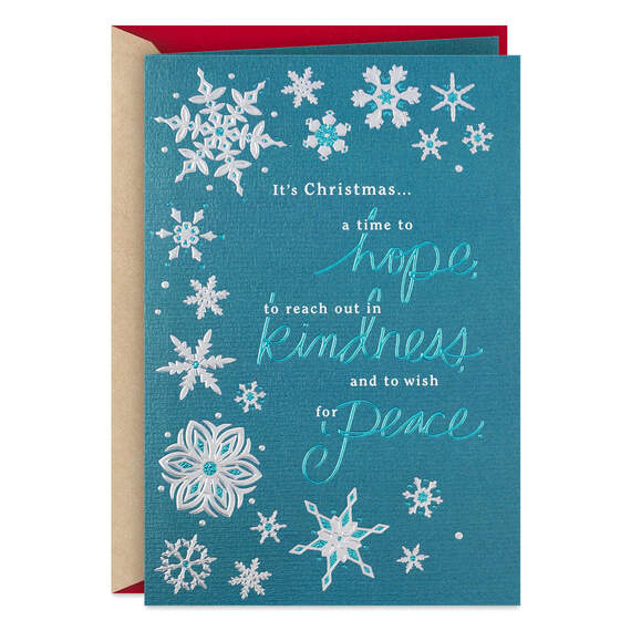 Shimmery Snowflakes Christmas Card, , large image number 1