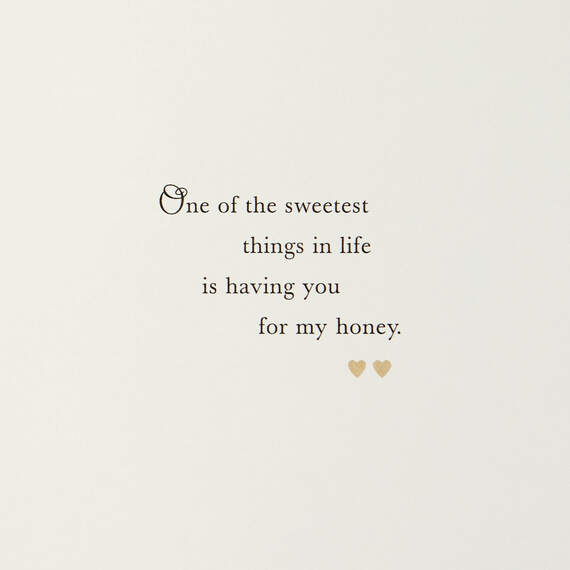 Two Bees on Honeycomb Romantic Love Card, , large image number 2