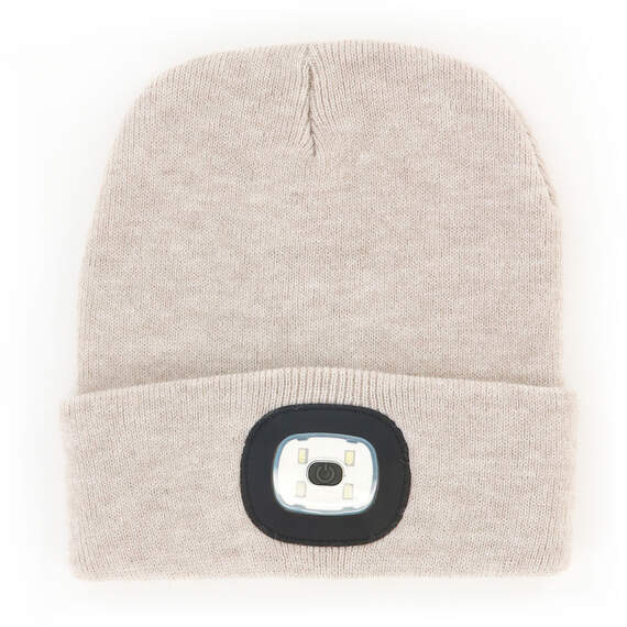 Night Scout Light-Up Rechargeable LED Beanie, Oat