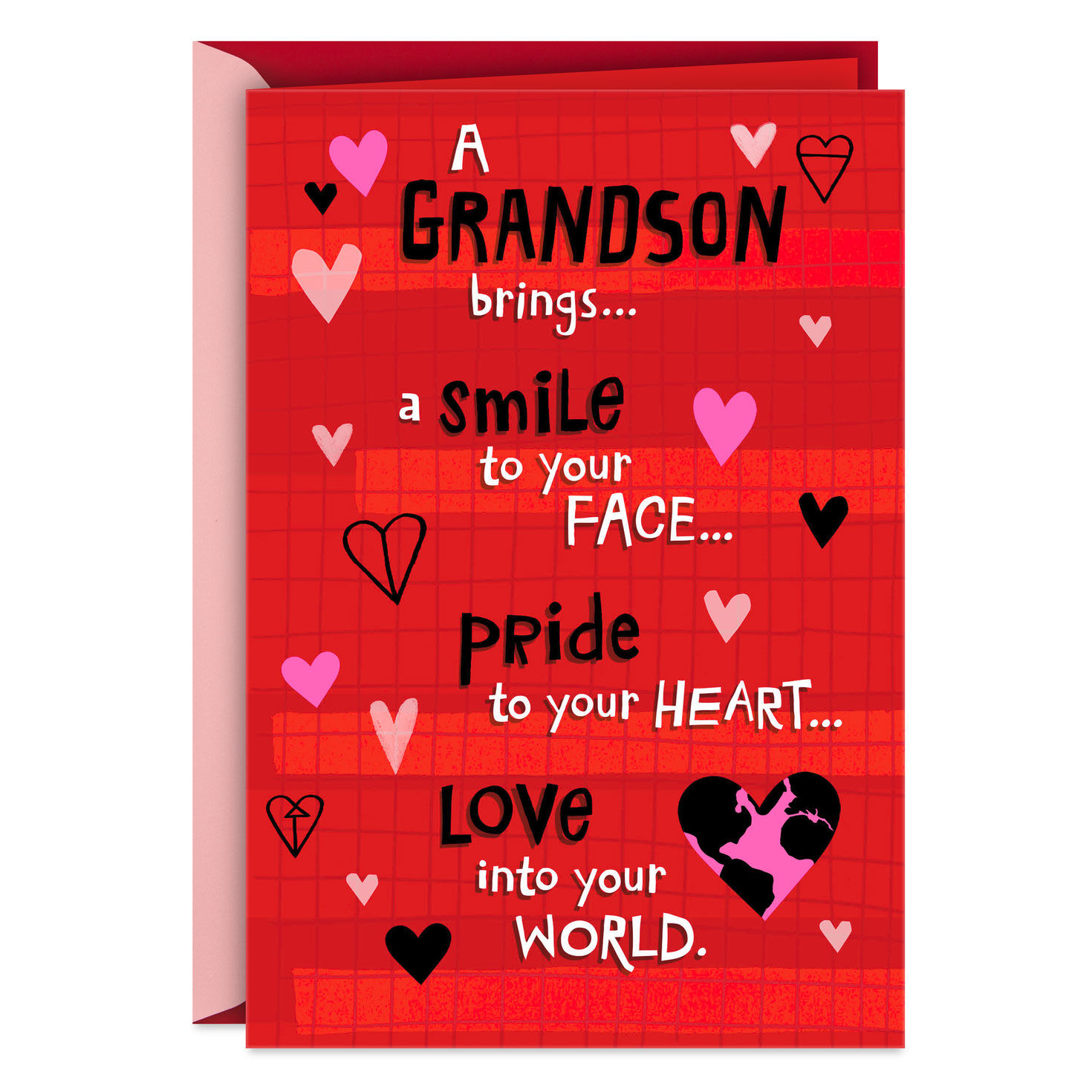 Smiles, Pride and Love Valentine's Day Card for Grandson