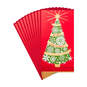 Snowflake Tree on Red Money Holder Christmas Cards, Pack of 10, , large image number 1