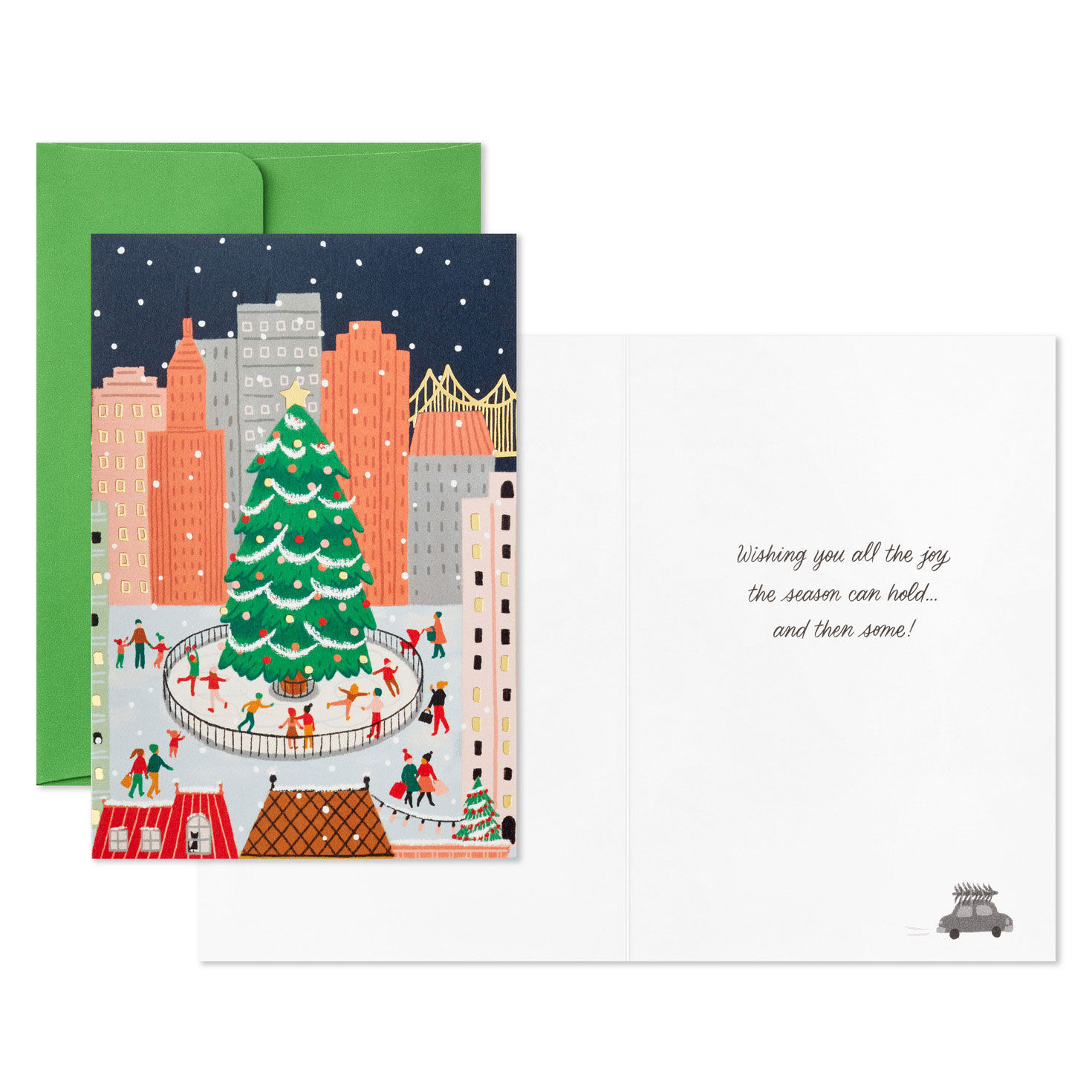 City Skating Scene Packaged Christmas Cards, Set of 5, , large image number 3