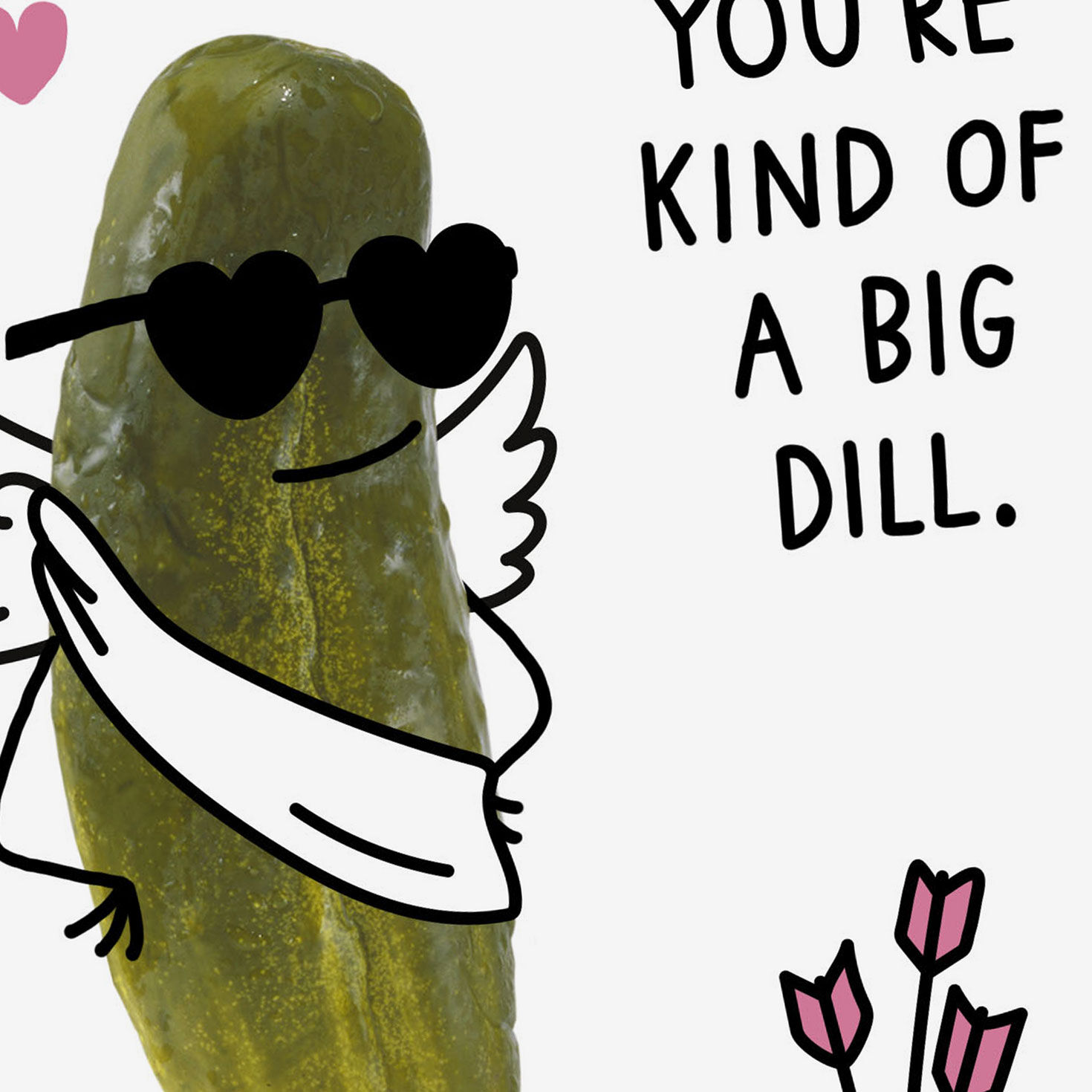 Dill Pickle Cupid Valentine's Day Card Card Cover Detail image number 4