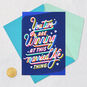 Modern Rainbow Lettering on Navy Anniversary Card Card Front with Envelope and Gold Seal image number 6