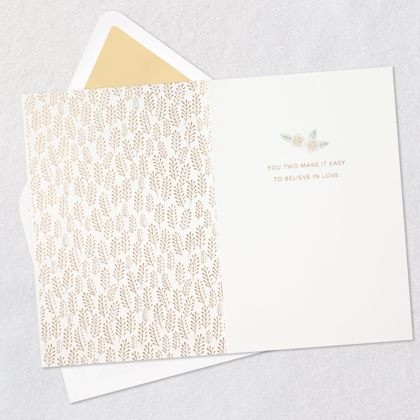 Lovebirds on Flowering Branches Wedding Card, , large image number 3