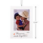 White Border Picture Frame Christmas Ornament measurement image number 3