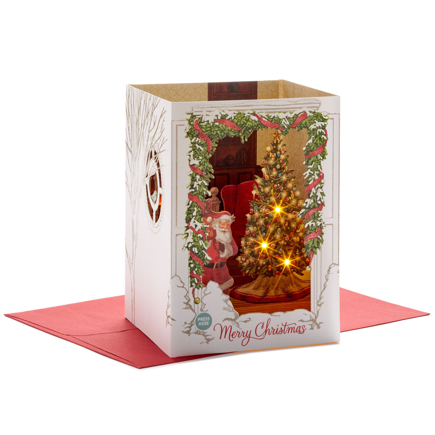 6 cards I Luv Santa Christmas Greeting Card