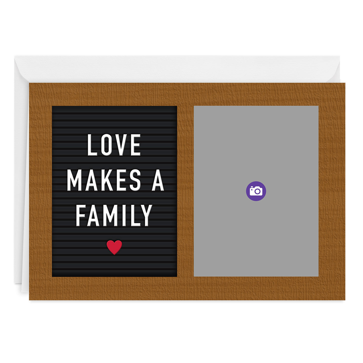 Black Brown Letter Board Personalized Card Card Front indicating personalization image number 3