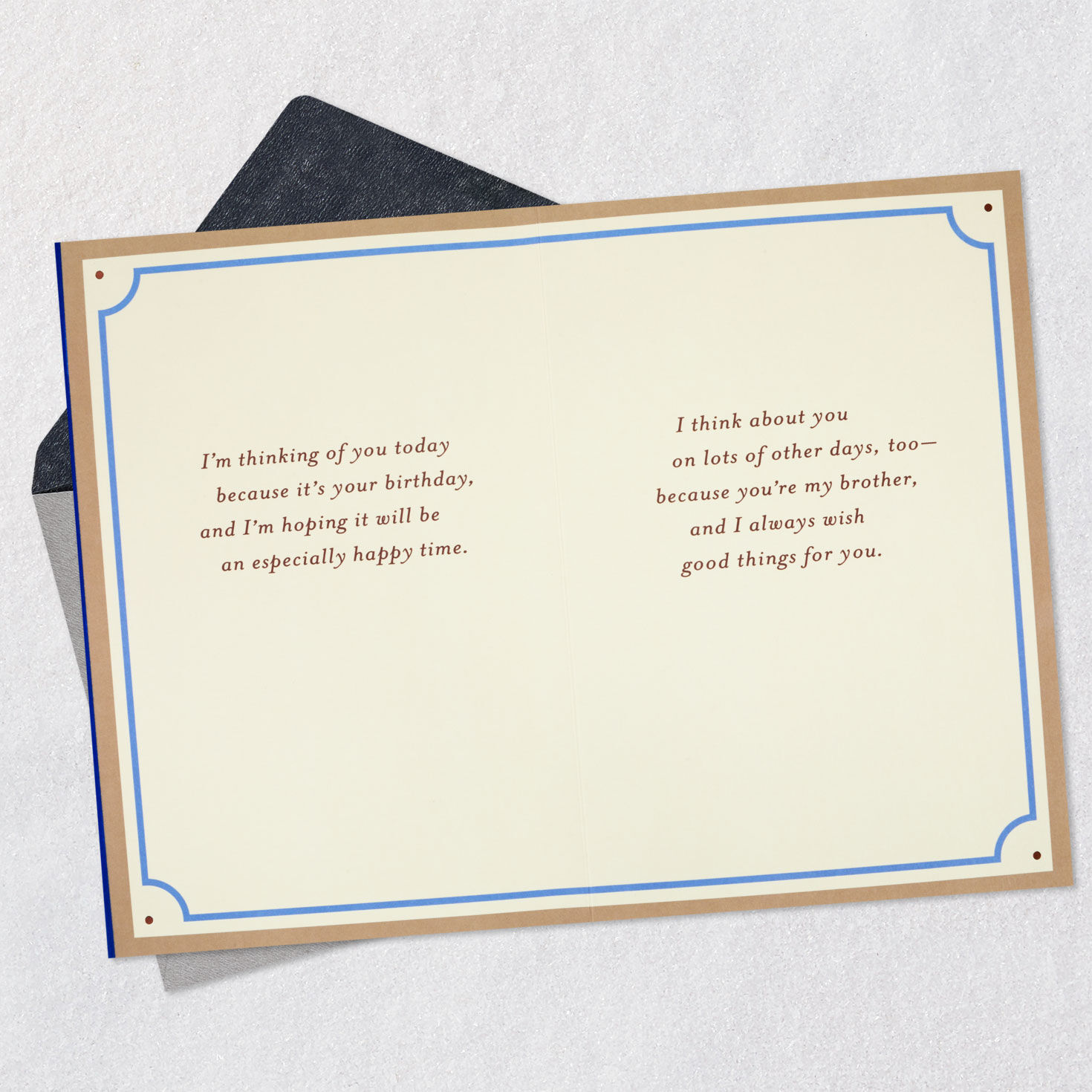Tile Pattern Handsome Birthday Card for Brother Open card with envelope image number 4