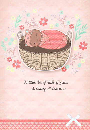 Baby Girl Greeting Card Baby Girl Greeting Card