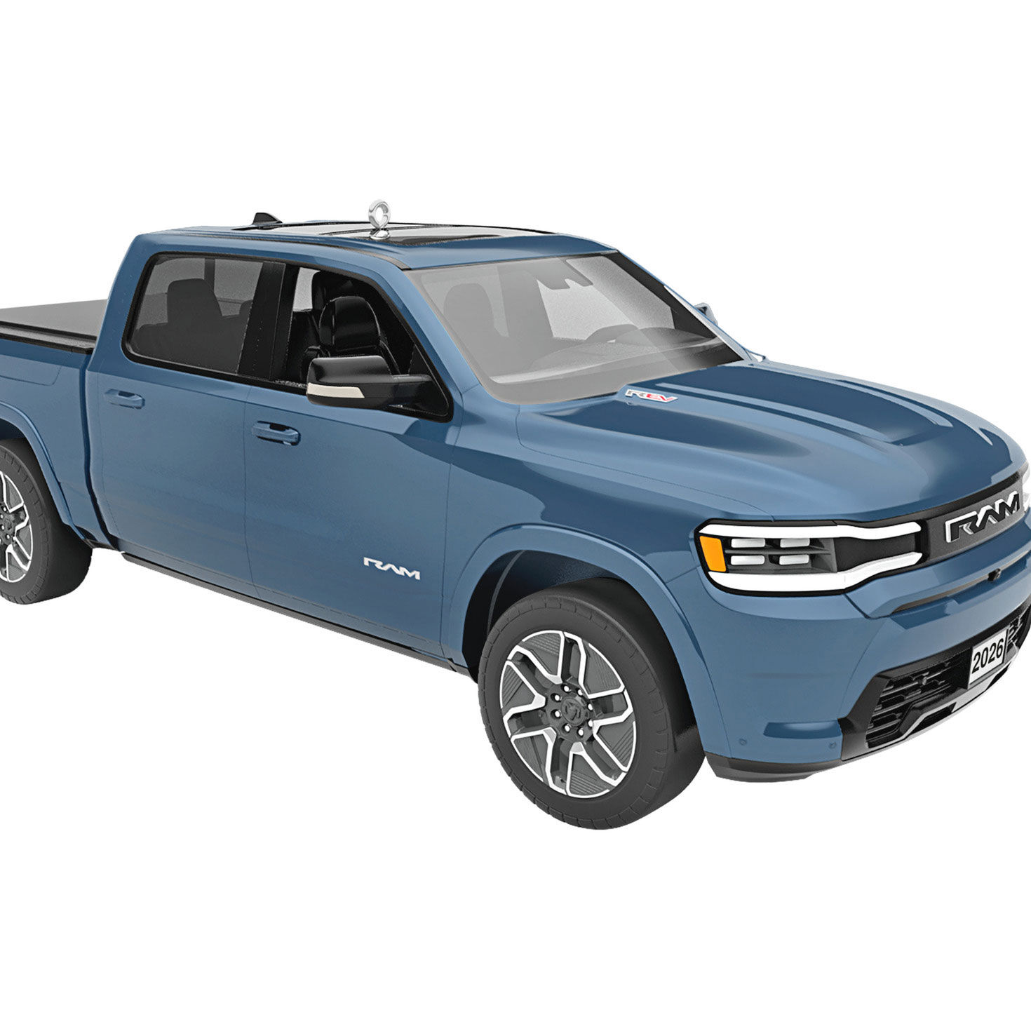 Blue Dodge Ram Truck Keepsake Ornament closeup view image number 5