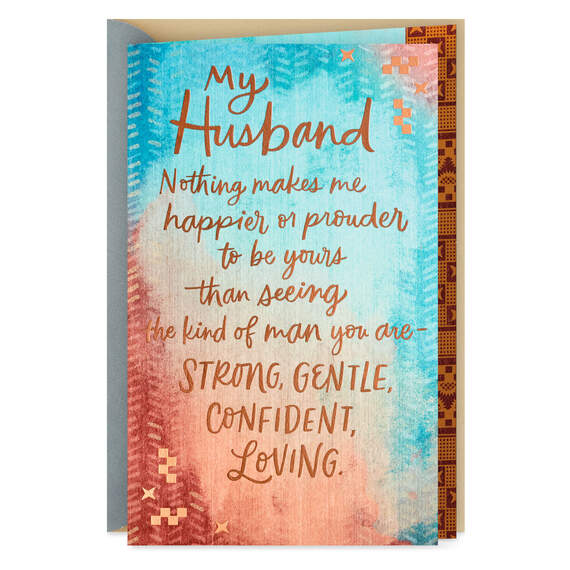 Strong, Gentle, Confident Anniversary Card for Husband, , large image number 1