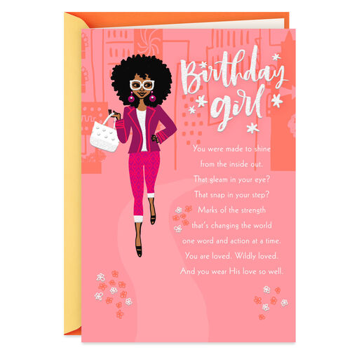 You Were Made to Shine Religious Birthday Card, 