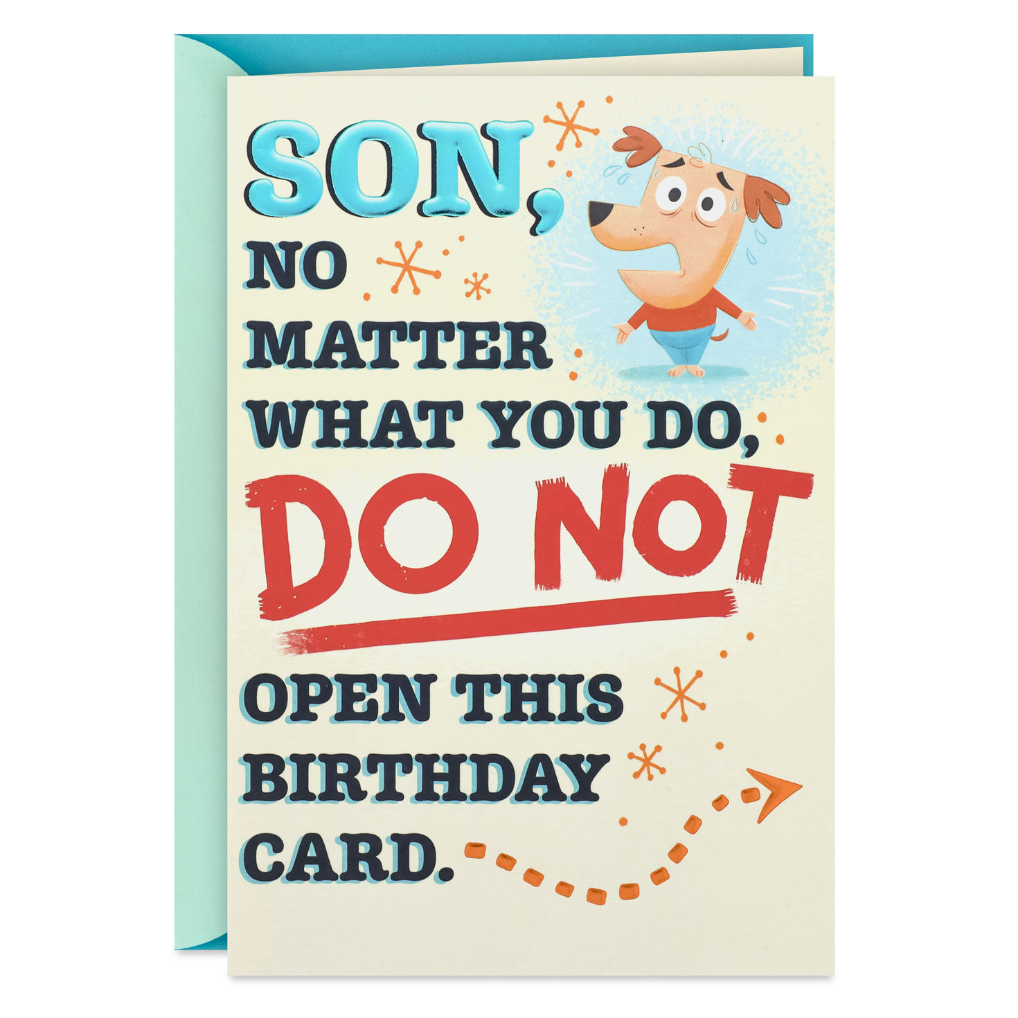 Son Doesn't Listen Funny Birthday Card Within a Card
