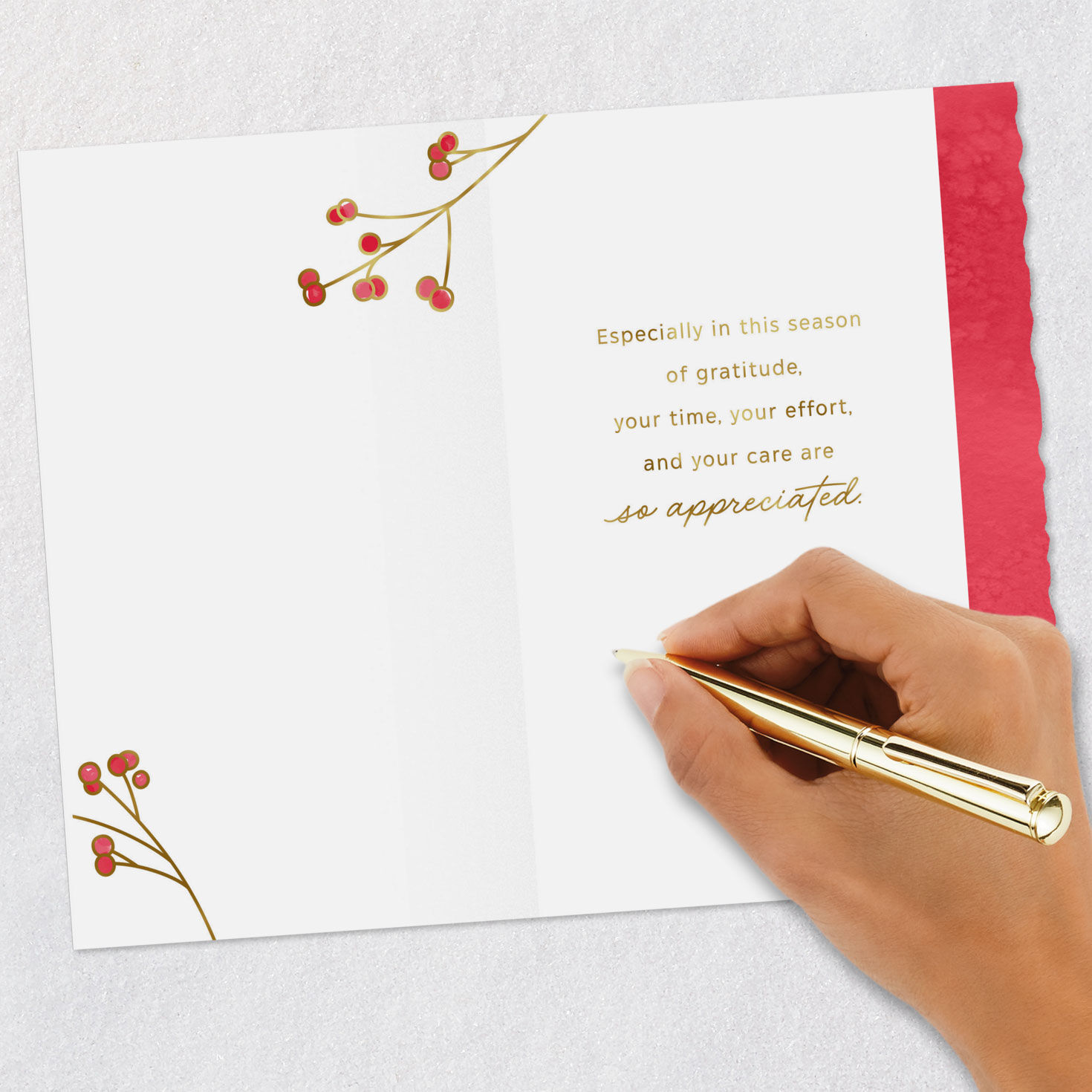 Green Ornament Christmas Card for Service Provider Signing card image number 6