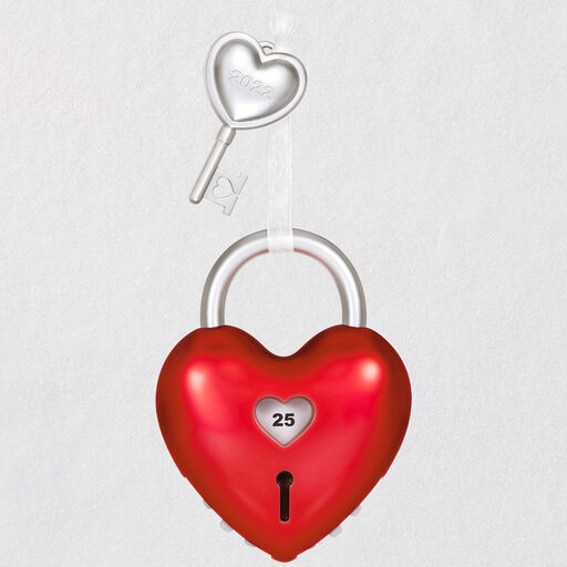 Our Anniversary Lock and Key 2022 Metal Ornament, 
