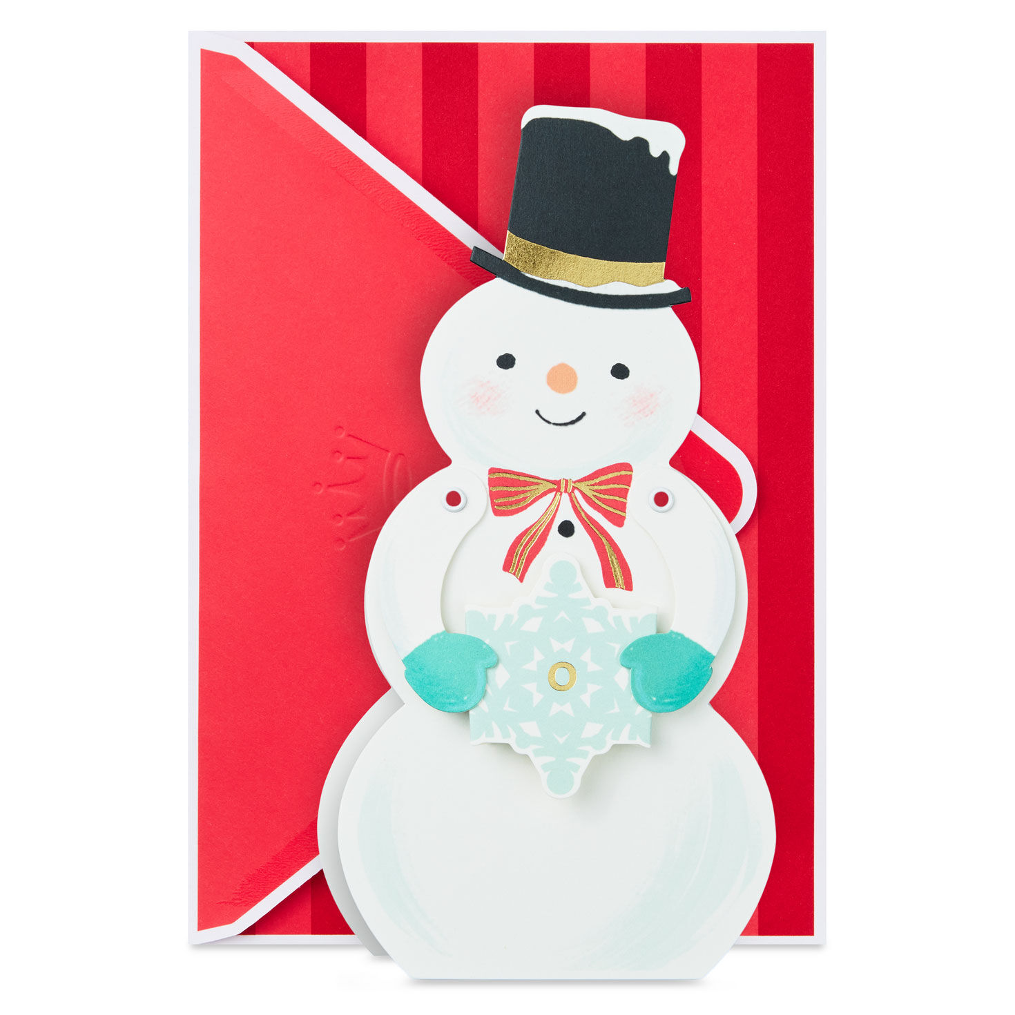 Snowman Joy Paper Craft Christmas Card