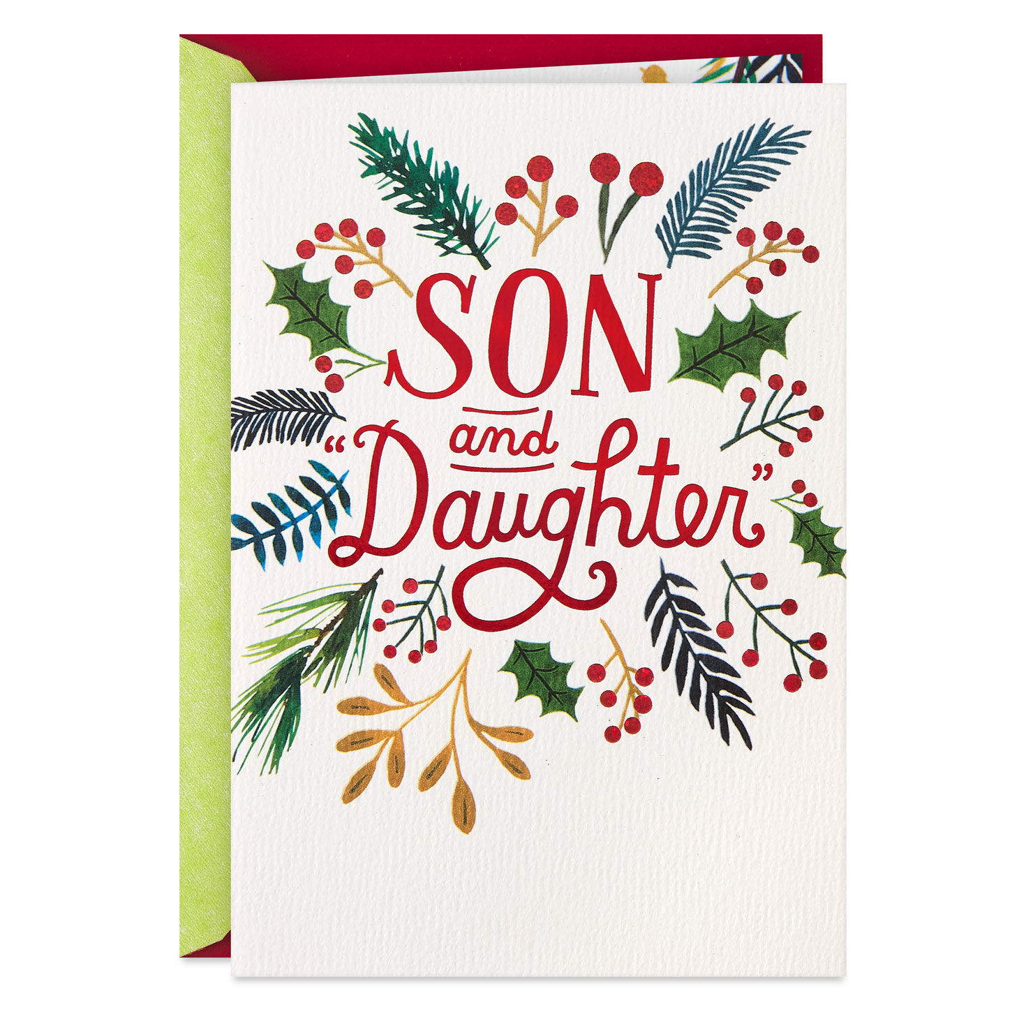 A Time for Counting Blessings Christmas Card for Son and Daughter-in-Law