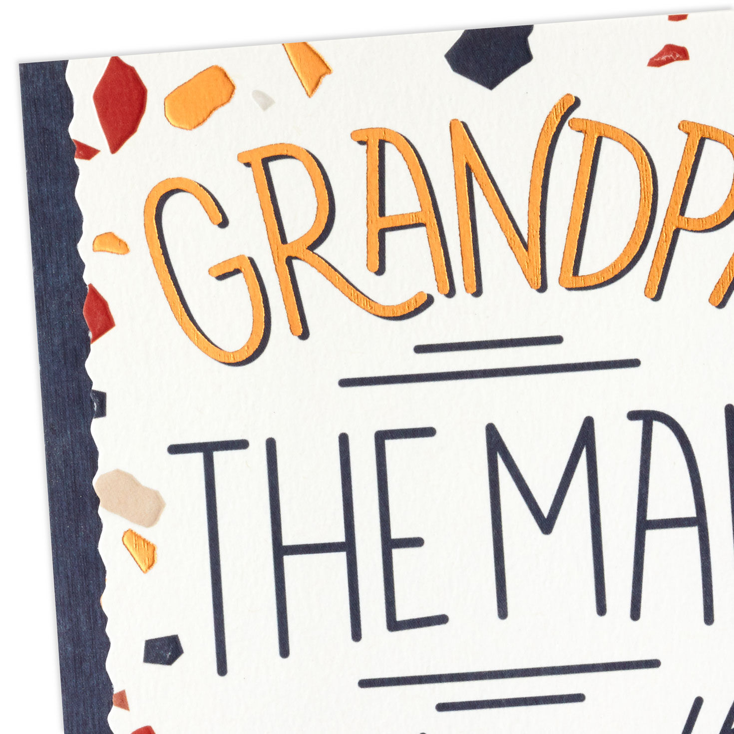 Orange Mosaic Birthday Card for Grandpa Card Front Detail image number 4