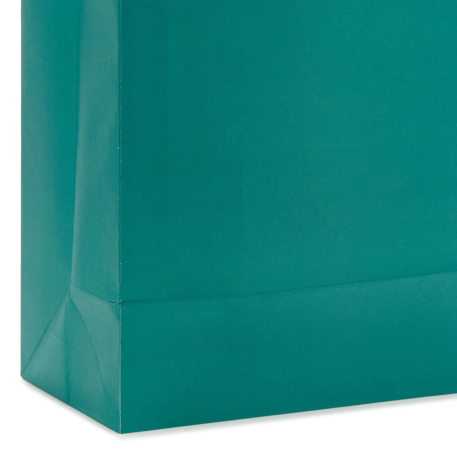 Poinsettias Large Square Christmas Gift Bag Base/Side Detail image number 5