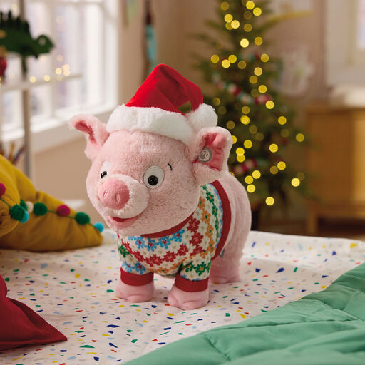 Season's Squealings Pig Plush With Sound and Motion, 10", 
