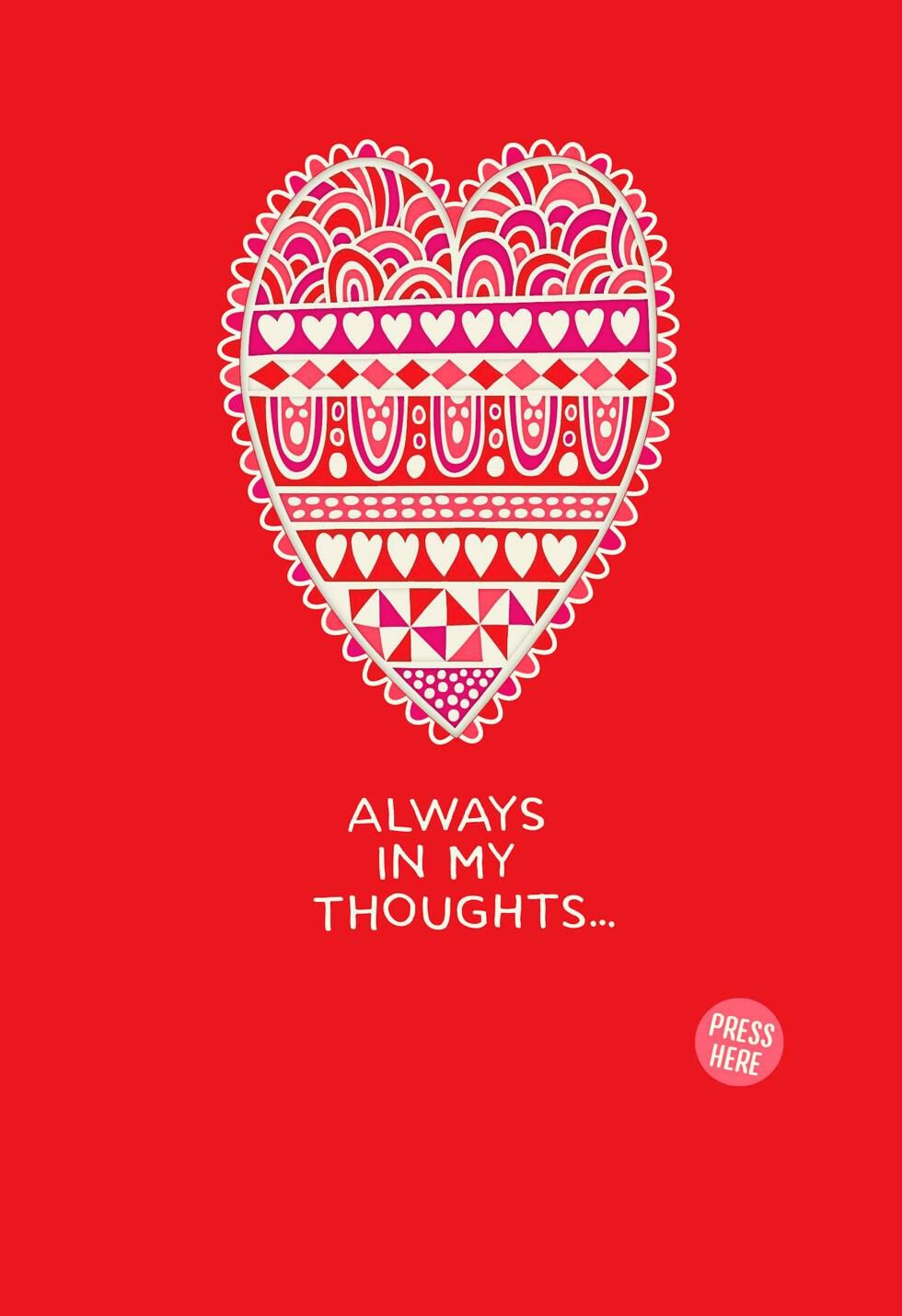 Always in my Heart Musical Valentine’s Day Card - Greeting ...